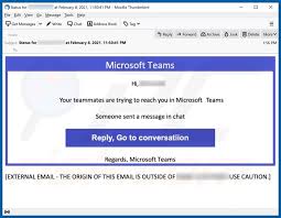 microsoft teams email scam removal
