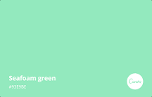 What colors make sea green?