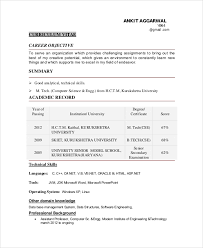 For an engineer, those times are when you change careers or seek a specific position. Free 10 Sample Objective For Resume Templates In Ms Word Pdf