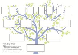 Blank Family Tree Template With Cousins Aunts And Uncles Upaspain