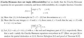 Cauchy Riemann Equations