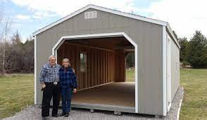 sheds with garage doors built
