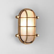 Led Outdoor Wall Lamp In Brass And