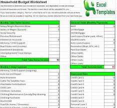 household budget template household