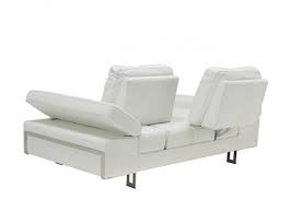 Gia White Full Italian Leather Sofa By