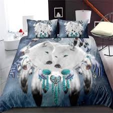 3d animal wolf dream catcher bedding