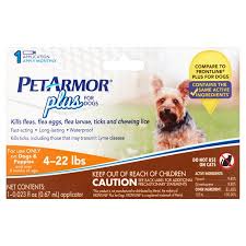 Petarmor Plus Flea Tick Control For Dogs 4 22 Lbs 1