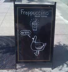 Coffee shop names coffee shop signs my coffee shop friday pictures funny pictures funny images burger laden coffee jokes funny coffee. Hilarious Chalkboard Signs Offer Bacon Booze And Breakfasts Consisting Of Aspirin To Lure Passersby Off The Street Daily Mail Online