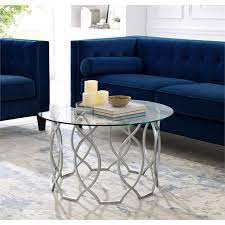 Nadia Round Glass Top Coffee Table