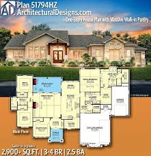 Plan 51794hz Tuscan One Story House