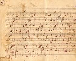 Image of Vintage sheet music wallpaper