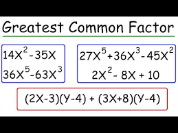 Factor The Greatest Common Factor