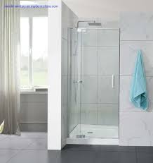 wide adjustment hinge open shower door