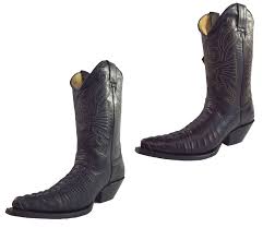 Details About Grinders Carolina Croc Tail Leather Premium Mexican Cowboy Boots