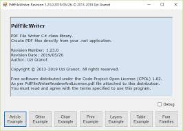 Pdf File Writer C Class Library Version 1 26 0 Codeproject