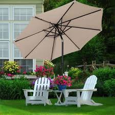 Side Pole Round Garden Patio Umbrellas
