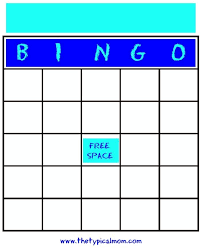Blank Bingo Cards The Typical Mom