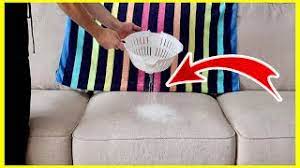 pour baking soda on your couch watch