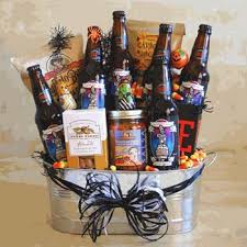 ghoulish halloween beer basket