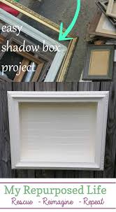 easy shadow box out of a picture frame