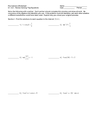 Ixl match quadratic functions and graphs precalculus practice from precalculus worksheets, source. Pre Calculus Worksheet