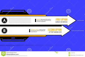Vector Chart Two Horizontal Arrows With Options In