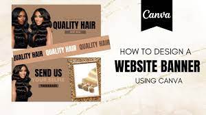 design a website banner using canva