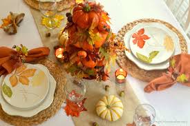 fall table featuring items from the