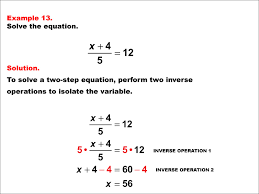 Math Example Solving Two Step