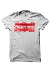 Supreme Half Sleeve White T Shirt
