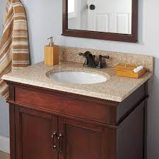 They are resistant to chipping, cracking, breaking, and stains. Pegasus 31 In X 22 In Granite Vanity Top In Beige With White Bowl And 4 In Faucet Spread 16682 The Home Depot