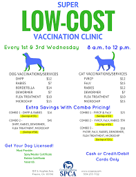 Know of another great affordable pet vaccination clinic? Super Low Cost Vaccination Clinic Central California Spca Fresno Ca