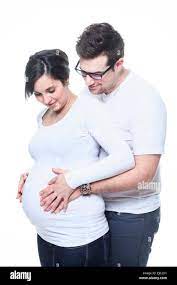 happy pregnant woman with his boyfriend Stock Photo - Alamy
