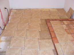 ceramic tile floor and wall installation