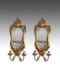 Pair Of Antique Gilt Mirrors Period