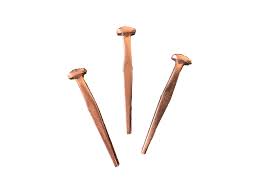 2 square cut boat nail copper plated