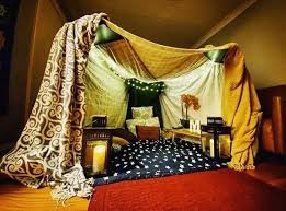 a fort in the living room