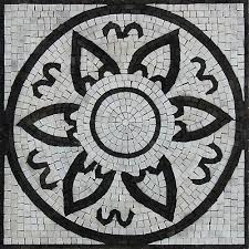 marble mosaic decorative element black