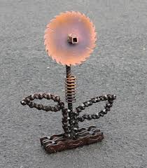 garden art ideas metal flower raymond