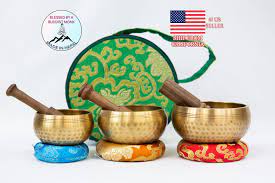 Last DAY 40%OFF!Set of 3 singing bowls 3-3.5- 4”Chakra Healing Handcrafted  for sound healing, meditation,yoga and charka balancing et