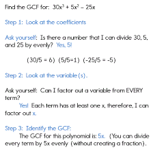 Factoring Polynomials Using The Gcf