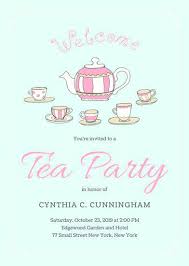 Teapot Template For Invitation Illustrated Tea Cup Tea Party