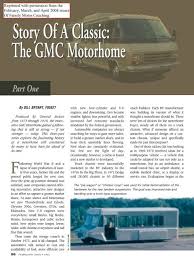 the gmc motorhome story of a clic