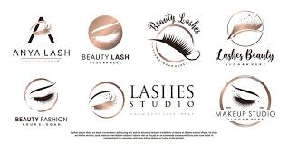 lash logo design makeup artist logo