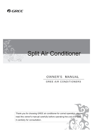 gree split air conditioner owner s