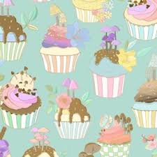 cupcakes fabric wallpaper and home