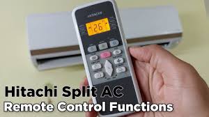 hitachi split ac remote control all