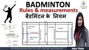 badminton rules in hindi merement