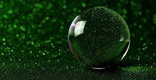 Wallpaper Sphere 3d Glass Ball Green