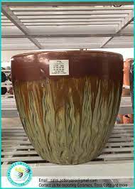Large ceramic planter pot cylinder planter 13 white with plant stand walnutby upshining(1). Large Glazed Ceramic Garden Pots Pottery Asia